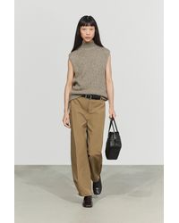 MASSIMO DUTTI - Barrel Fit Pants With Side Pleat Detail - Lyst
