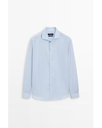 MASSIMO DUTTI - Slim Fit Striped Tailored Fit Shirt - Lyst