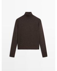 MASSIMO DUTTI - Trui Van Wolmix Met Hoge Kraag - Lyst