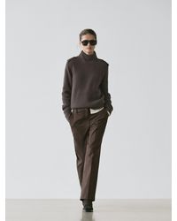 MASSIMO DUTTI - Straight-Leg Cotton Blend Trousers - Lyst