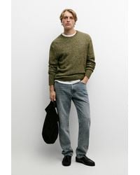 MASSIMO DUTTI - Flecked Cotton-Blend Knit Sweater - Lyst