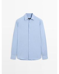 MASSIMO DUTTI - Slim Fit Stretch Overhemd - Lyst