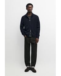 MASSIMO DUTTI - Braided Wool Blend Knit Cardigan - Lyst