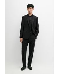 MASSIMO DUTTI - Cotton Blend Stretch Trousers - Lyst
