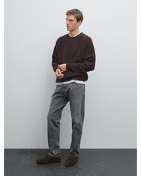 MASSIMO DUTTI - Gerippter Strickpullover Aus Wolle Und Kaschmir - Lyst