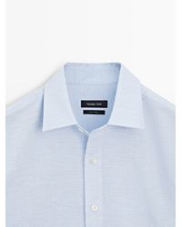 MASSIMO DUTTI - Regular Fit Linen Blend Shirt - Lyst