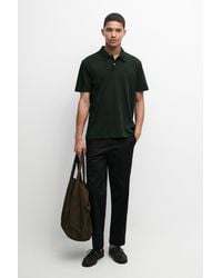 MASSIMO DUTTI - 100% Cotton Short Sleeve Polo Shirt - Lyst