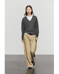 MASSIMO DUTTI - Wool Blend Knit V-Neck Sweater - Lyst