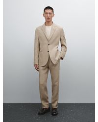 MASSIMO DUTTI - 100% Linen Suit Blazer - Lyst
