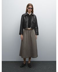 Massimo Dutti【NEW】Elastic technical fabric skirt Elastic technical fabric skirt · Black, Washed · Sunglasses