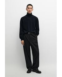 MASSIMO DUTTI - 100% Wool Knit Turtleneck Sweater - Lyst