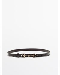 MASSIMO DUTTI - Equestrian Nappa Leather Belt - Lyst