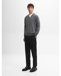 MASSIMO DUTTI - Wool Blend Knit V-Neck Sweater - Lyst