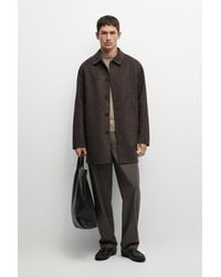 MASSIMO DUTTI - Double-Faced Wool Blend Short Coat - Lyst