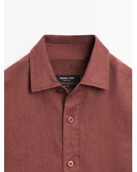 MASSIMO DUTTI - Slim Fit 100% Linen Shirt - Lyst