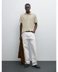 MASSIMO DUTTI - Polo Manches Courtes Texturé - Lyst