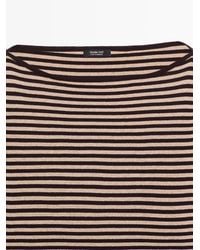MASSIMO DUTTI - Long Sleeve Striped Cotton T-Shirt - Lyst