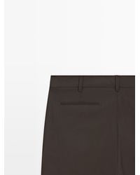 MASSIMO DUTTI - Relaxed Fit Wool Blend Pants - Lyst