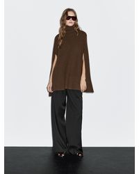 MASSIMO DUTTI - Capa De Punto 100% Lana - Lyst