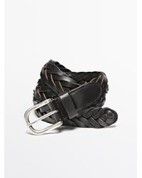 MASSIMO DUTTI - Braided Nappa Leather Belt - Lyst
