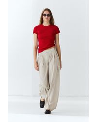 MASSIMO DUTTI - Cotton Blend Short Sleeve T-Shirt - Lyst