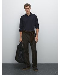 MASSIMO DUTTI - Polo Manga Larga Piqué Mercerizado - Lyst