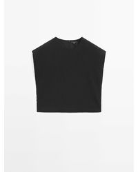 MASSIMO DUTTI - Pleated Top With Vent Detail - Lyst