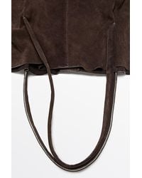 MASSIMO DUTTI - Split Leather Tote Bag - Lyst