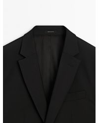 MASSIMO DUTTI - 100% Cool Wool Suit Blazer - Lyst
