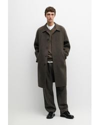 MASSIMO DUTTI - Long Double-Faced Wool Blend Coat - Lyst