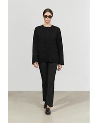 MASSIMO DUTTI - 100% Wool Knit Cardigan With Button Detail - Lyst