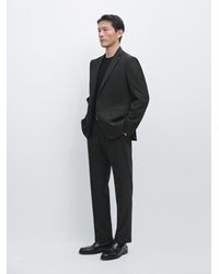 MASSIMO DUTTI - Cotton Blend Stretch Trousers - Lyst