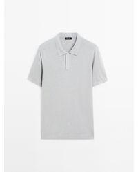 MASSIMO DUTTI - Tricot Polo Van Katoenmix - Lyst