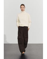 MASSIMO DUTTI - Wool Blend Knit Turtleneck Sweater - Lyst