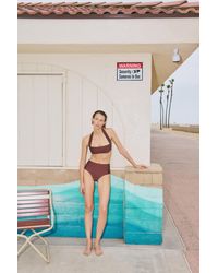 MASSIMO DUTTI - Shimmery High-Waist Bikini Bottoms - Lyst