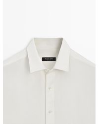 MASSIMO DUTTI - Regular Fit Linen Blend Shirt - Lyst