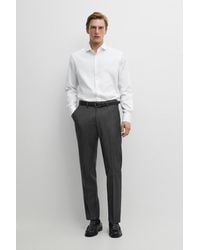 MASSIMO DUTTI - Slim Fit Cotton Shirt With Double Cuffs - Lyst