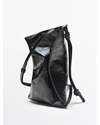 MASSIMO DUTTI - Nappa Leather Shoulder Bag Pouch - Lyst