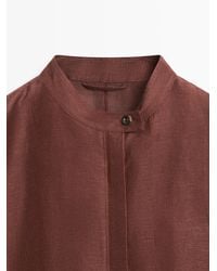 MASSIMO DUTTI - Linen Blend Bomber Jacket - Lyst