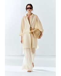 MASSIMO DUTTI - 100% Linen Short Shirt Dress - Lyst