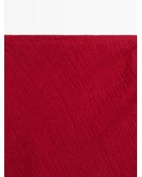 MASSIMO DUTTI - 100% Linen Flared Midi Skirt - Lyst