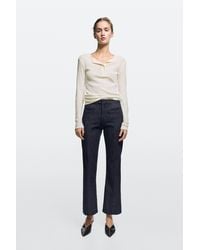 MASSIMO DUTTI - Flare-Fit Jeans With Pocket Detail - Lyst