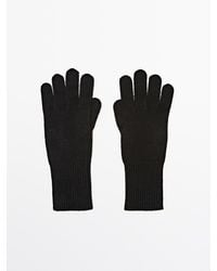 MASSIMO DUTTI - Wool Blend Knit Gloves - Lyst