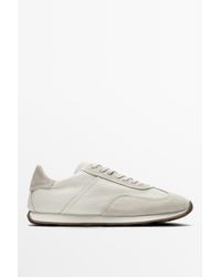 MASSIMO DUTTI - Milled Nappa Leather Sneakers - Lyst