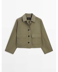 MASSIMO DUTTI - Cape Jacket With Pockets - Lyst