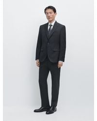 MASSIMO DUTTI - Blazer Da Completo 100% Lana Fredda - Lyst