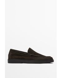 MASSIMO DUTTI - Split Suede Leather Loafer - Lyst