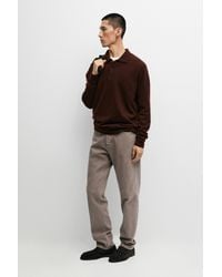 MASSIMO DUTTI - 100% Cashmere Knit Polo Sweater - Lyst