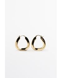MASSIMO DUTTI - Triangular Hoop Earrings - Lyst