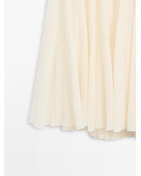 MASSIMO DUTTI - Flowing Midi Skirt With Flare - Lyst